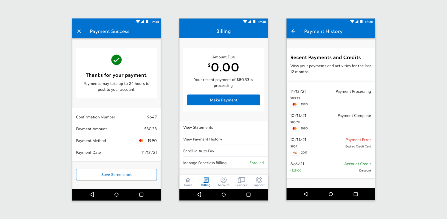 my spectrum app, payment success